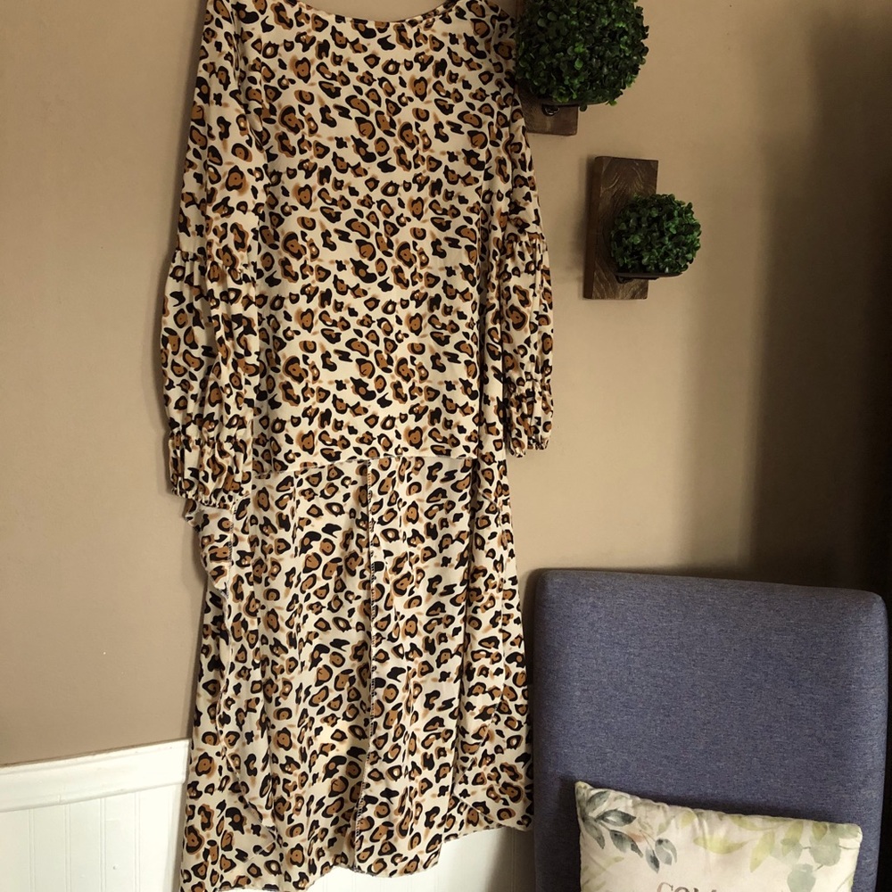 Cheetah Print High Low Top